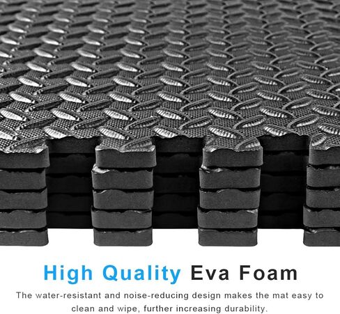 سجادة أرضية للتمارين الرياضية من ستيلكول، سجادة تمارين من بلاط إسفنجي متشابك من أسيتات فينيل الإيثيل (EVA) مع حدود - للصالات الرياضية واليوجا والتمارين الخارجية in Kuwait