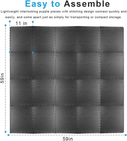 سجادة أرضية للتمارين الرياضية من ستيلكول، سجادة تمارين من بلاط إسفنجي متشابك من أسيتات فينيل الإيثيل (EVA) مع حدود - للصالات الرياضية واليوجا والتمارين الخارجية in Kuwait