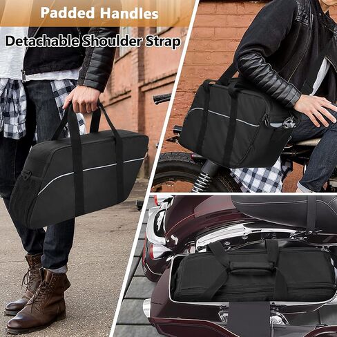 حقيبة بطانات السرج من HODRANT ومبرد حقيبة السرج للدراجات النارية، حقيبتين، متوافقة مع حقيبة السرج الصلبة Harley Davidson 2014-2022، منظم حقيبة السرج للدراجات النارية للسفر وإدراج حقيبة تبريد معزولة in Kuwait