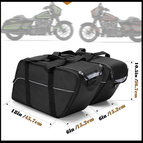 حقيبة بطانات السرج من HODRANT ومبرد حقيبة السرج للدراجات النارية، حقيبتين، متوافقة مع حقيبة السرج الصلبة Harley Davidson 2014-2022، منظم حقيبة السرج للدراجات النارية للسفر وإدراج حقيبة تبريد معزولة in Kuwait