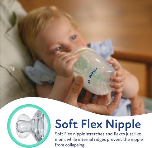 حلمات بديلة لزجاجة دكتور تالبوت المضادة للمغص - لوازم تغذية لحديثي الولادة - (عبوة من قطعتين) حلمات مرنة ناعمة سريعة التدفق - أكثر من 6 أشهر in Kuwait