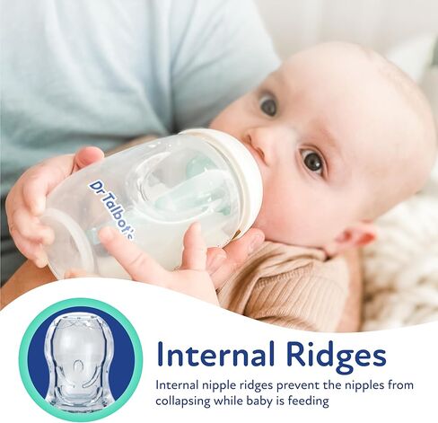 حلمات بديلة لزجاجة دكتور تالبوت المضادة للمغص - لوازم تغذية لحديثي الولادة - (عبوة من قطعتين) حلمات مرنة ناعمة سريعة التدفق - أكثر من 6 أشهر in Kuwait