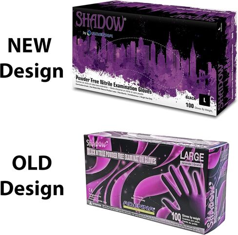 Adenna SHD939 Shadow 6 mil Powder-Free Nitrile Exam Gloves, Medical Grade, Black, XX-Large, Box of 90 in Saudi Arabia
