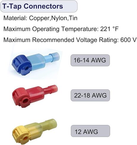 HIGHSHION أزرق 16-14 AWG 100 قطعة أطراف أسلاك كهربائية ذاتية التعرية سريعة التوصيل، موصلات أسلاك طرفية معزولة للفصل السريع للذكور in Saudi Arabia
