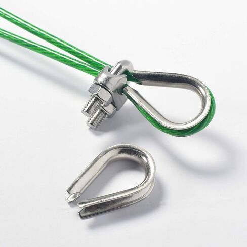 8 PCS M10 Stainless Steel Thimbles for 3/8 inch (10mm) Diameter Wire Rope Cable Timble Rigging in Saudi Arabia