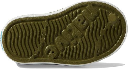 Native Shoes Kids Jefferson (طفل صغير/طفل صغير) - الجزء العلوي والبطانة من مادة EVA - ثقوب للتحكم في درجة الحرارة أخضر روكي/أبيض صدفي 7 طفل صغير M in Kuwait