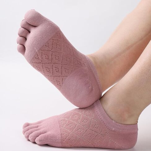 جوارب Meaiguo Toe Socks No Show قطن منخفضة القطع بخمسة أصابع رياضية للنساء in Kuwait