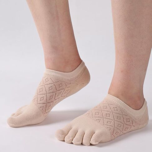 جوارب Meaiguo Toe Socks No Show قطن منخفضة القطع بخمسة أصابع رياضية للنساء in Kuwait