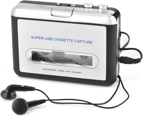 محول كاسيت إلى MP3، مشغل شريط Walkman، شريط كاسيت USB شخصي إلى PC MP3 CD Switcher Converter، مشغل الموسيقى الصوتي مع سماعات الرأس in Saudi Arabia
