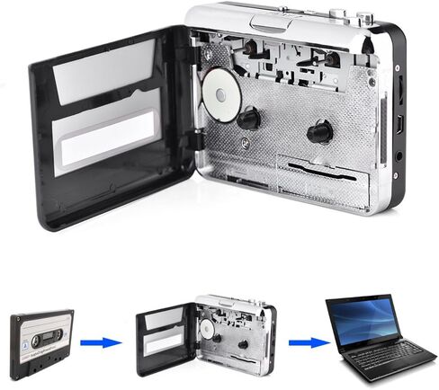 محول كاسيت إلى MP3، مشغل شريط Walkman، شريط كاسيت USB شخصي إلى PC MP3 CD Switcher Converter، مشغل الموسيقى الصوتي مع سماعات الرأس in Saudi Arabia