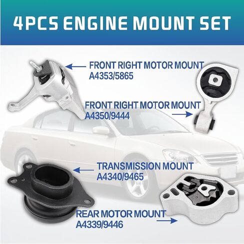 A7363 Front Right Engine Torque Strut Mount Compatible with Altima 2007-2012 3.5L & Maxima 2009-2014 3.5L & Murano 2009-2014 3.5L & Quest 2011-2014 3.5L & JX35 2013 3.5L ,1pes in Saudi Arabia