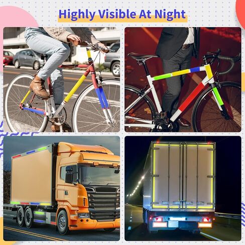 شريط تحذير عاكس للسلامة من ORYOUGO، شريط عالي الكثافة - شريط خطر ذاتي اللصق - شريط منقط مقاس 2 بوصة للمقطورات، أخضر in Kuwait