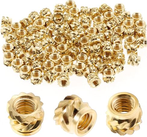 100 قطعة من Amabro 100 قطعة M3x4x5mm إدراجات مترابطة، طباعة ثلاثية الأبعاد صواميل نحاسية مترابطة خيط صامولة نحاسية حرارية مخرشة لأجزاء الطباعة ثلاثية الأبعاد للكمبيوتر المحمول والسيارات غلاف بلاستيكي in Kuwait