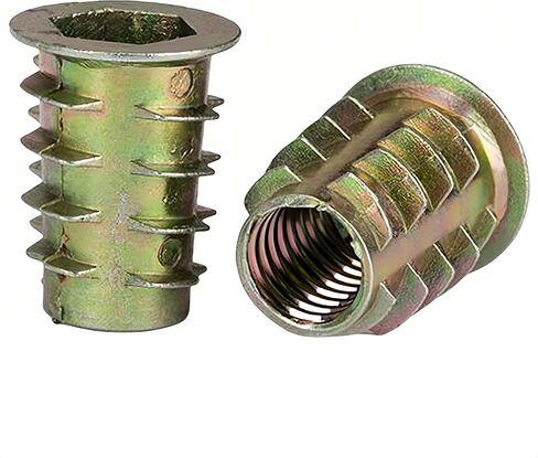 M4 x 10 mm Threaded Inserts Nuts, Hex Drive Threaded Wood Inserts, Threaded Wood Inserts Bolt Fastener Connector Hex Socket Drive for Wood Furniture, 150Pcs in Saudi Arabia