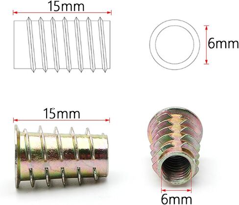 M4 x 10 mm Threaded Inserts Nuts, Hex Drive Threaded Wood Inserts, Threaded Wood Inserts Bolt Fastener Connector Hex Socket Drive for Wood Furniture, 150Pcs in Saudi Arabia