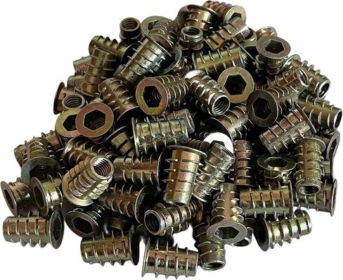 M4 x 10 mm Threaded Inserts Nuts, Hex Drive Threaded Wood Inserts, Threaded Wood Inserts Bolt Fastener Connector Hex Socket Drive for Wood Furniture, 150Pcs in Saudi Arabia