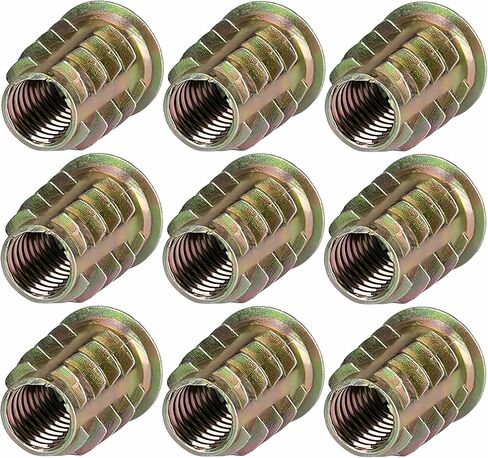 M4 x 10 mm Threaded Inserts Nuts, Hex Drive Threaded Wood Inserts, Threaded Wood Inserts Bolt Fastener Connector Hex Socket Drive for Wood Furniture, 150Pcs in Kuwait