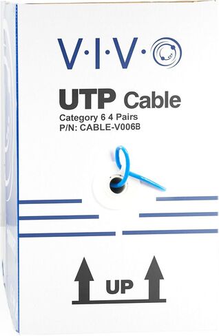 VIVO 1,000ft Bulk Cat6, CCA Ethernet Cable, 23 AWG, UTP Pull Box, Cat-6 Wire, Indoor, Network Installations, Gray, CABLE-V004 in Kuwait