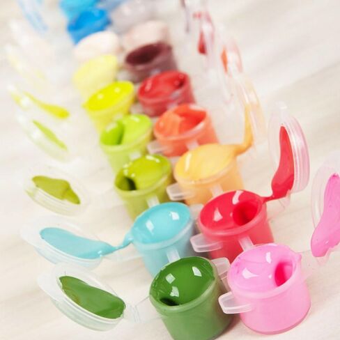 طلاء ألتو كرافتو بالأرقام للبالغين، طلاء رسم يدوي الصنع مع 4 فرش طلاء ودهانات أكريليك، ديكور هدايا قماش ملفوف مقاس 40.64 سم × 50.8 سم، مشهد طبيعي لطاووس أزرق أخضر in Kuwait