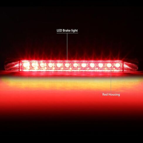 DNA MOTORING 3BL-4RUNNER10-LED-CH كروم الإسكان LED ضوء الفرامل الذيل الثالث [متوافق مع 10-16 4Runner / 14-16 هايلاندر / 10-15 بريوس / 12-16 بريوس C / 12-16 بريوس V / 11-16 سيينا ] in Saudi Arabia