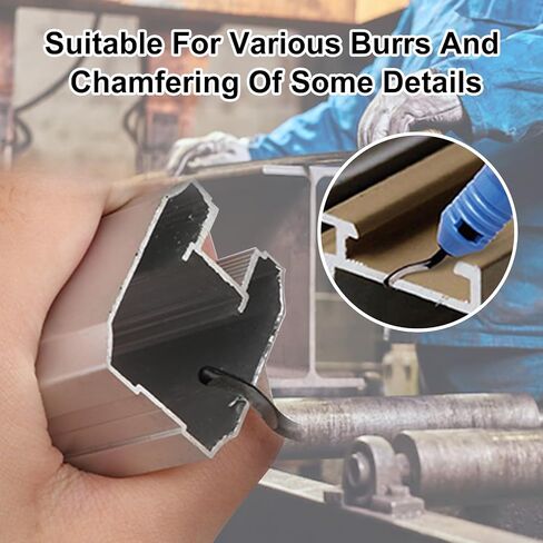 Wozoohyi Deburring Tool + 10 Pcs BS1010 Rotary Deburr Blades,Deburring Chamfer Tool for Wood/Plastic/Aluminum/Copper/PVC/3D Printing and Steel,Deburing Tool with Handle (1) in Saudi Arabia