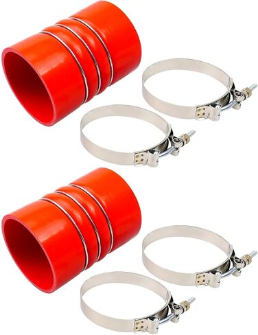 Silicone Charge Cooler Intercooler Hoses with Clamps 3 1/2" x 6 3/8" Fit for Semi Trucks, Turbocharger Blue Hump Hose Replace 20550690, 70396458, 2 Pack in Kuwait