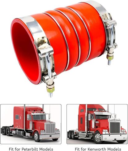 Silicone Charge Cooler Intercooler Hoses with Clamps 3 1/2" x 6 3/8" Fit for Semi Trucks, Turbocharger Blue Hump Hose Replace 20550690, 70396458, 2 Pack in Kuwait