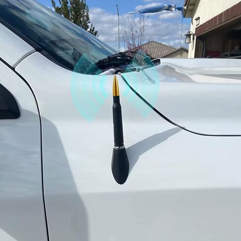 Urehepo Bullet Antenna, Antenna for Truck, Car Antenna Replacement, Truck Antenna, Truck Accessories for Men, Fit for Ford F150, Fit for Chevy Silverado 1500, Fit for Gmc Sierra 1500, Red in Saudi Arabia