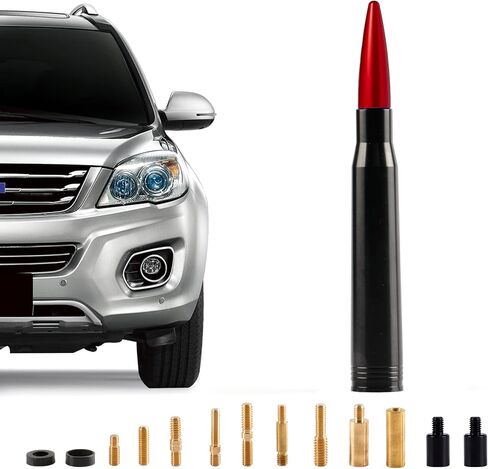 Urehepo Bullet Antenna, Antenna for Truck, Car Antenna Replacement, Truck Antenna, Truck Accessories for Men, Fit for Ford F150, Fit for Chevy Silverado 1500, Fit for Gmc Sierra 1500, Red in Saudi Arabia