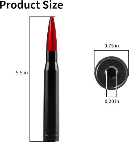 Urehepo Bullet Antenna, Antenna for Truck, Car Antenna Replacement, Truck Antenna, Truck Accessories for Men, Fit for Ford F150, Fit for Chevy Silverado 1500, Fit for Gmc Sierra 1500, Red in Saudi Arabia
