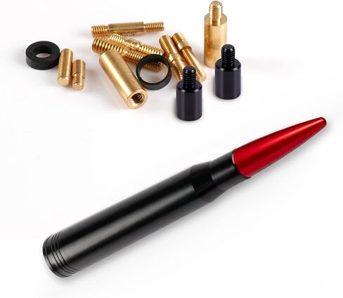 Urehepo Bullet Antenna, Antenna for Truck, Car Antenna Replacement, Truck Antenna, Truck Accessories for Men, Fit for Ford F150, Fit for Chevy Silverado 1500, Fit for Gmc Sierra 1500, Red in Saudi Arabia
