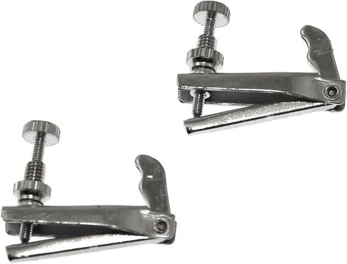 Maxmoral 2PCS Violin Fine Tuners Stainless Steel Metal String Vibrating Adjuster Nickel Plated Rustproof for 4/4-3/4 Adjustable Components Stability and Replacement Black in Saudi Arabia