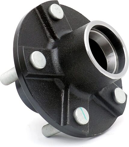 FKG Trailer Hub Spindle Kit 5 Bolt on 4.5" Bolt Circle Fit for 2,200 lb. axles 1-1/16 Inch Straight Spindles, Set of 2 in Saudi Arabia