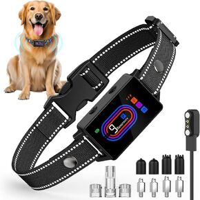 2 Pack Dog Bark Collar, 2025 Bark Collar for Large Medium Small Dogs 5-130 lbs - Smart Rechargeable Anti-Barking Training Collar with 10 Adjustable Sensitivity-Bark Collars with Beep Vibratio (2 Pack) in Saudi Arabia