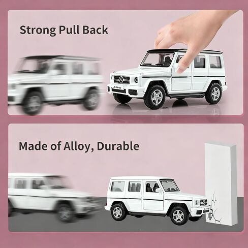 Car Toys for 3 4 5 Year Old Girls Gifts,1/36 Scale G63 Diecast Metal Model Car,Pull Back Cars Toys for Toddler Kids Age 3-6(Pink) in Kuwait