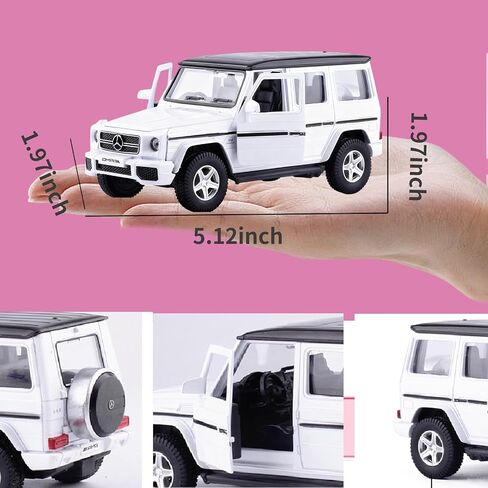 Car Toys for 3 4 5 Year Old Girls Gifts,1/36 Scale G63 Diecast Metal Model Car,Pull Back Cars Toys for Toddler Kids Age 3-6(Pink) in Kuwait