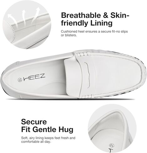 Heez Men's Refeters Slip on Dress Shoes Penny Penny Leather Leather Discal Driving Boat Shoes for Men in Kuwait