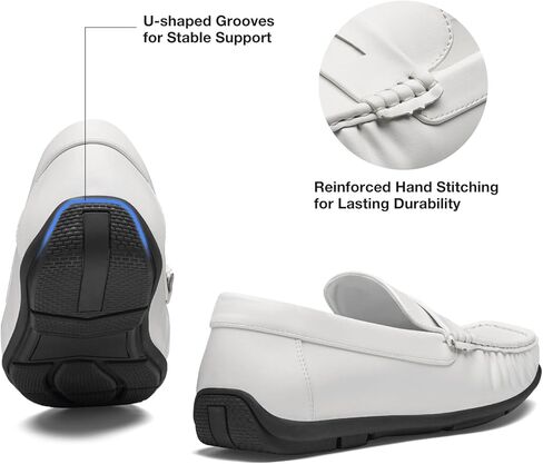 Heez Men's Refeters Slip on Dress Shoes Penny Penny Leather Leather Discal Driving Boat Shoes for Men in Kuwait