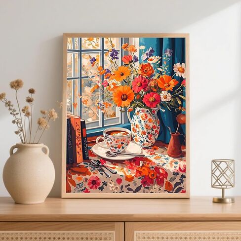 Ceiomez Cat Paint by Numbers kit للبالغين ، Cat مع الطلاء بالكتاب حسب الرقم ، DIY Paint by Number kits on Canvas بدون إطار للحصول على جدار منزلي 16x20in in Kuwait
