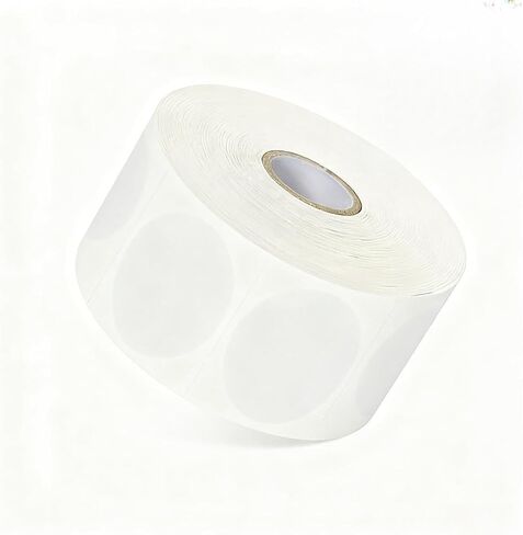 Clear Circle Stickers, 1 Inch, 1000 Pieces, Waterproof Adhesive Dots for Envelopes and Packaging in Kuwait