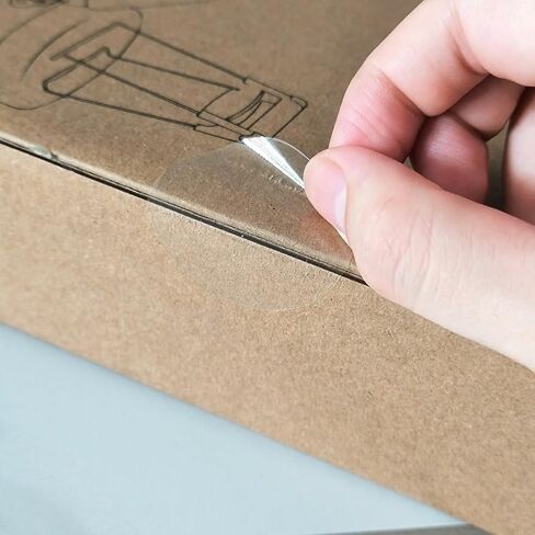 Clear Circle Stickers, 1 Inch, 1000 Pieces, Waterproof Adhesive Dots for Envelopes and Packaging in Kuwait