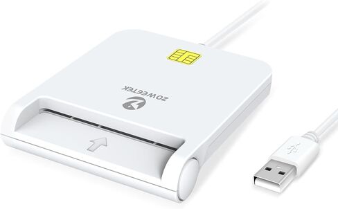 Zoweetek CAC Reader Military ، CAC Card Reader Military ، Smart Card Reader Military ، متوافق مع Windows و Mac OS و Linux in Kuwait