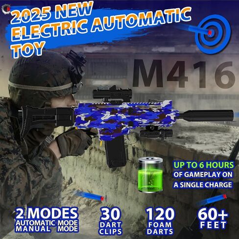 قناصة قاذفة تلقائية للألعاب الرغوية لبنادق NERF مع نطاق و IR ، لعبة Dart Blaster Electric مع 30 Dart Storag ، 120 الرغوة ، وألعاب ألعاب Air Technology For Technology for Kids in Saudi Arabia
