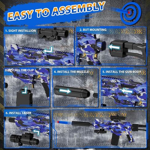 قناصة قاذفة تلقائية للألعاب الرغوية لبنادق NERF مع نطاق و IR ، لعبة Dart Blaster Electric مع 30 Dart Storag ، 120 الرغوة ، وألعاب ألعاب Air Technology For Technology for Kids in Saudi Arabia