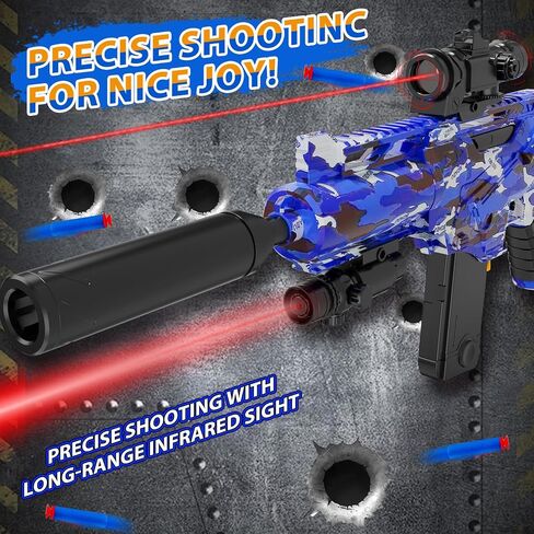 قناصة قاذفة تلقائية للألعاب الرغوية لبنادق NERF مع نطاق و IR ، لعبة Dart Blaster Electric مع 30 Dart Storag ، 120 الرغوة ، وألعاب ألعاب Air Technology For Technology for Kids in Saudi Arabia