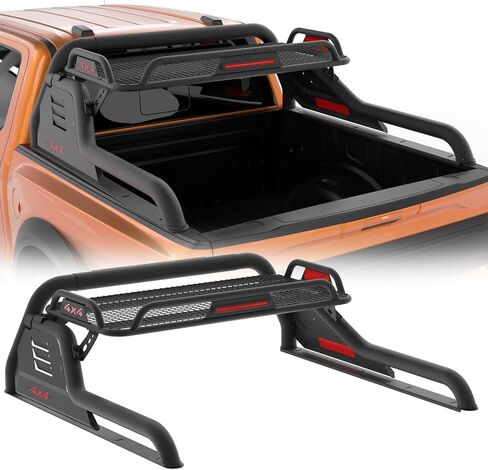 Truck Bed Roll Bars for Full Sizes & Mid Size Pickup Truck,Sport Rack Roll Bars with Cargo Basket Fit for Ford F-150/F-250/F-350,Ram,Ranger,Tundra,GMC Sierra,Chevy Silverado,Frontier and Titan in Saudi Arabia