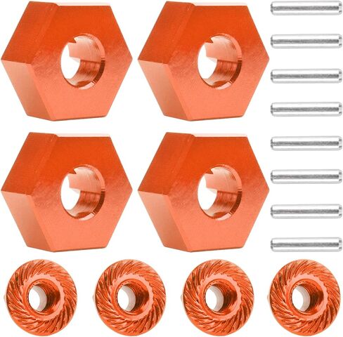 بالنسبة إلى H16BM RC CAR UPGRADE ALUMINIM WELLE HEX 16440 & PINS M20101 & M40 WHEET LOCK BRAPE PRAPES لـ 1/16 H16BM H16GT H16DR JC16EP و 1/14 H14BM 14209 14210 JC14EP 14301 14303 TRUCKS (Blue) in Kuwait