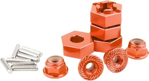 بالنسبة إلى H16BM RC CAR UPGRADE ALUMINIM WELLE HEX 16440 & PINS M20101 & M40 WHEET LOCK BRAPE PRAPES لـ 1/16 H16BM H16GT H16DR JC16EP و 1/14 H14BM 14209 14210 JC14EP 14301 14303 TRUCKS (Blue) in Kuwait