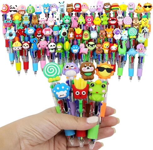 35 Pack Mini Multicolor Pens in One 4-in-1 Fun Pens for Kids Cute Ballpoint Pen Bulk for Birthdays and Children's Parties Fun Gifts Assorted Ink Kawaii Pen in Kuwait