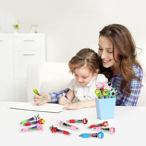 35 Pack Mini Multicolor Pens in One 4-in-1 Fun Pens for Kids Cute Ballpoint Pen Bulk for Birthdays and Children's Parties Fun Gifts Assorted Ink Kawaii Pen in Kuwait